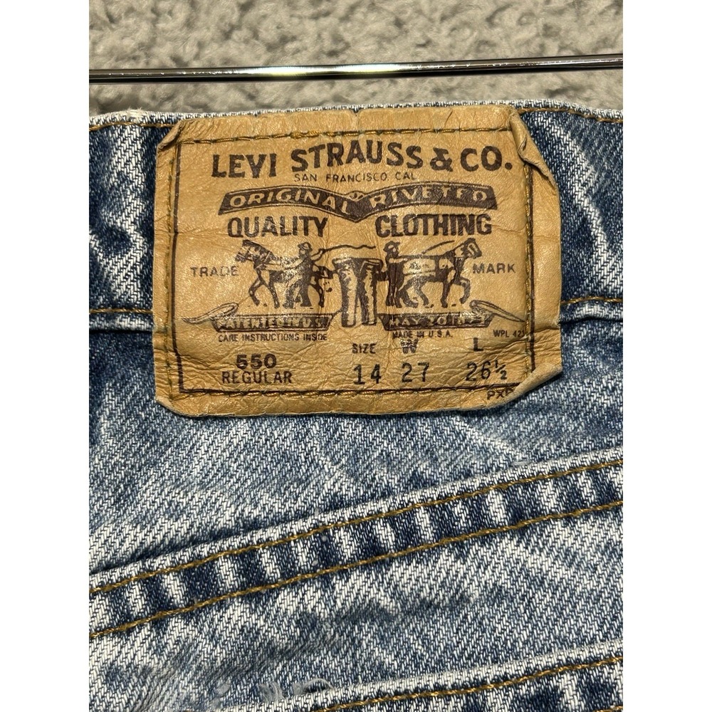 Levi's Youth Vintage 550 Relaxed Fit Jeans Orange Tab 1990s Sz 14 Regular - Picture 15 of 15